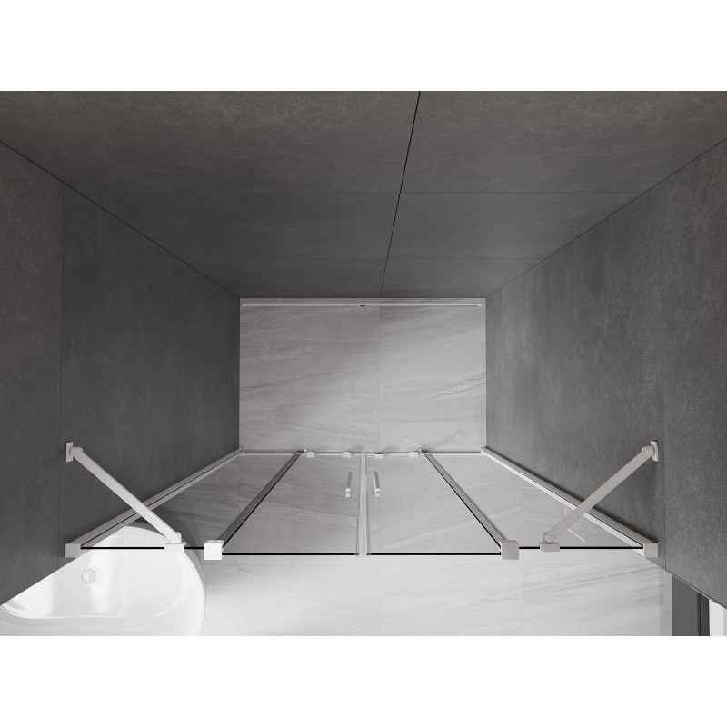 Mexen Velar Duo lükanddushuks 160 cm, grafiit, valge - 871-160-000-42-20