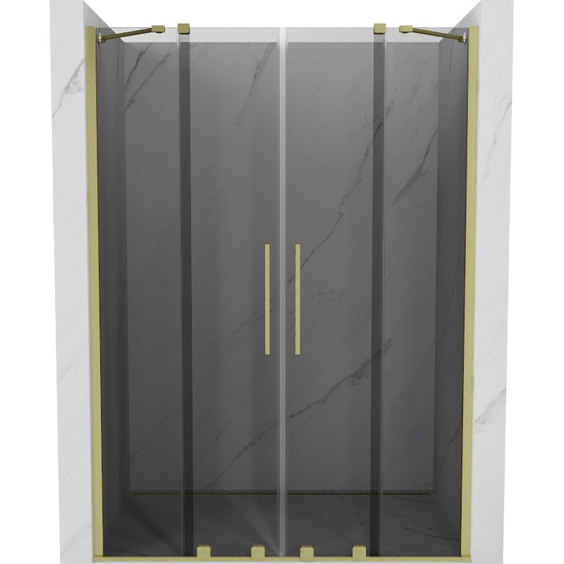 Mexen Velar Duo lükanduksed duššile 140 cm, grafiit, kuldne harjatud - 871-140-000-42-55
