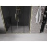 Mexen Velar Duo sliding shower door 140 cm, graphite, brushed gold - 871-140-000-42-55