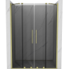 Mexen Velar Duo sliding shower doors 150 cm, graphite, brushed gold - 871-150-000-42-55