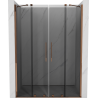 Mexen Velar Duo schuifdouchedeur 140 cm, grafiet, roségoud - 871-140-000-42-60