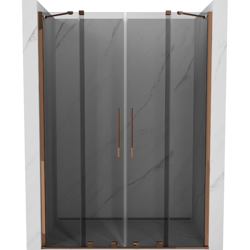 Mexen Velar Duo liuguksed duššile 160 cm, grafiit, roosa kuld - 871-160-000-42-60