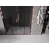 Mexen Velar Duo drzwi prysznicowe rozsuwane 160 cm, grafit, różowe złoto - 871-160-000-42-60