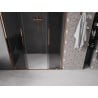 Mexen Velar Duo drzwi prysznicowe rozsuwane 140 cm, grafit, różowe złoto - 871-140-000-42-60