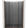 Mexen Velar Duo sliding shower doors 150 cm, graphite, rose gold - 871-150-000-42-60
