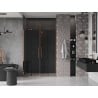 Mexen Velar Duo drzwi prysznicowe rozsuwane 140 cm, grafit, różowe złoto - 871-140-000-42-60