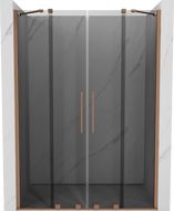 Mexen Velar Duo porte doccia scorrevoli 150 cm, grafite, rame spazzolato - 871-150-000-42-65