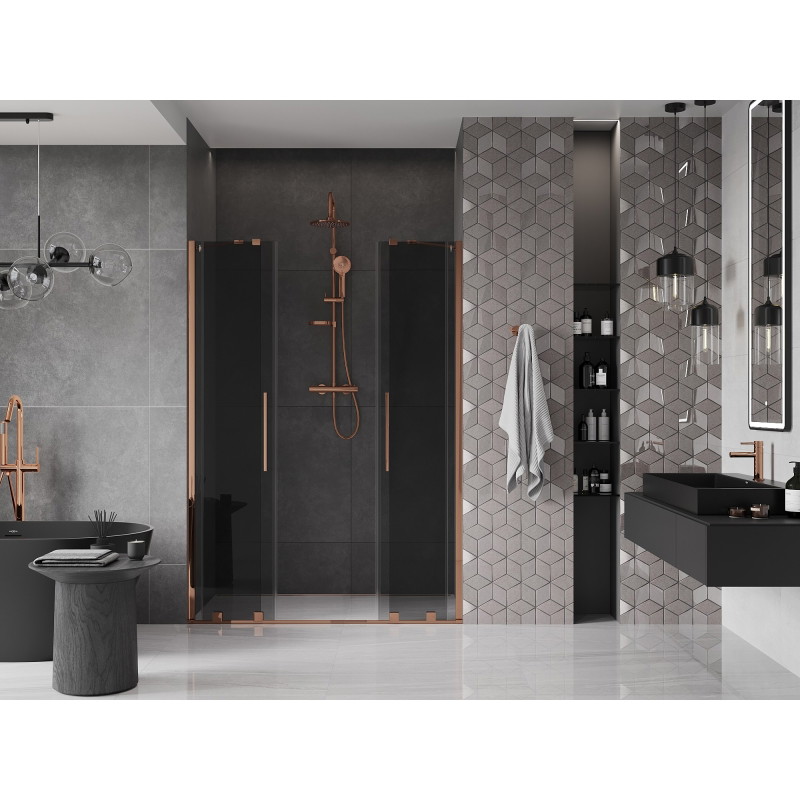 Mexen Velar Duo lükanddush 150 cm, grafiit, roosa kuld - 871-150-000-42-60