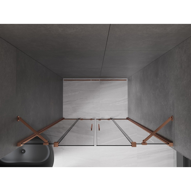 Mexen Velar Duo lükanddush 150 cm, grafiit, roosa kuld - 871-150-000-42-60
