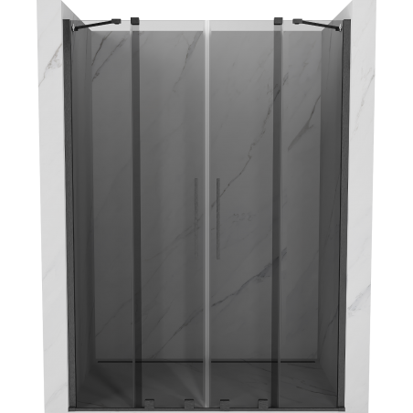 Mexen Velar Duo portes de douche coulissantes 140 cm, graphite, gris canon brossé - 871-140-000-42-66