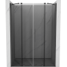 Mexen Velar Duo puerta de ducha corredera 140 cm, grafito, gris arma cepillado - 871-140-000-42-66