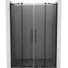 Mexen Velar Duo drzwi prysznicowe rozsuwane 140 cm, grafit, czarne - 871-140-000-42-70