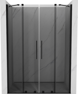 Mexen Velar Duo drzwi prysznicowe rozsuwane 150 cm, grafit, czarne - 871-150-000-42-70
