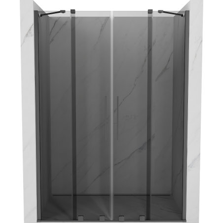Mexen Velar Duo sliding shower doors 160 cm, graphite, gun metal - 871-160-000-42-95