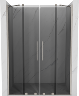 Mexen Velar Duo sliding shower doors 150 cm, graphite, brushed nickel - 871-150-000-42-97