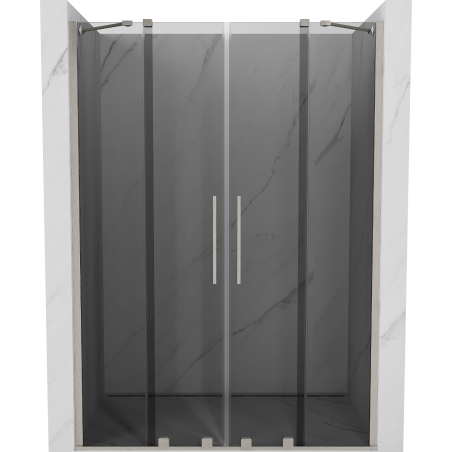 Mexen Velar Duo porte de douche coulissante 140 cm, graphite, nickel brossé - 871-140-000-42-97