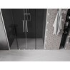 Mexen Velar Duo lükandusega dušiuksed 140 cm, grafiit, harjatud nikkel - 871-140-000-42-97