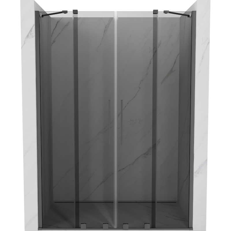 Mexen Velar Duo lükandvarju dušisüsteem 150 cm, grafiit, gun metal - 871-150-000-42-95