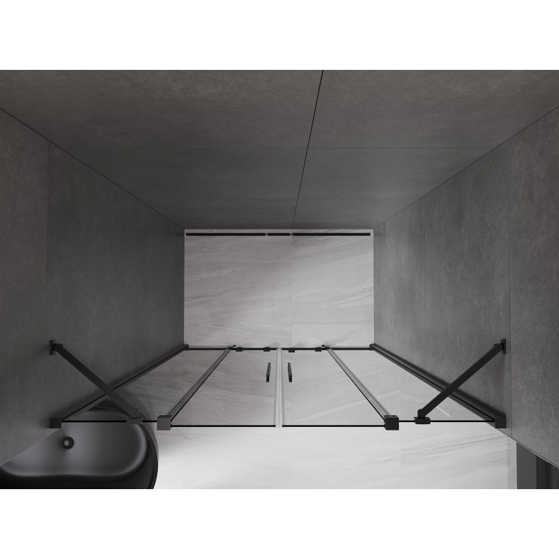 Mexen Velar Duo liuguksed duššiuks 160 cm, grafiit, must - 871-160-000-42-70