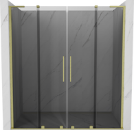 Mexen Velar L Duo portes de douche coulissantes 200 cm, graphite, or brossé - 871-200-003-42-55