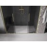 Mexen Velar L Duo 200 cm sliding shower door, graphite, brushed gold - 871-200-003-42-55