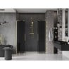 Mexen Velar L Duo 200 cm sliding shower door, graphite, brushed gold - 871-200-003-42-55