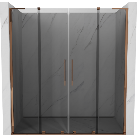 Mexen Velar L Duo portes de douche coulissantes 180 cm, graphite, or rose - 871-180-003-42-60