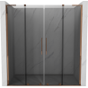 Mexen Velar L Duo portas de duche deslizantes 180 cm, grafite, ouro rosa - 871-180-003-42-60