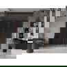 Mexen Velar L Duo Schiebetür Duschwand 170 cm, graphit, Roségold - 871-170-003-42-60