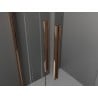 Mexen Velar L Duo portes de douche coulissantes 180 cm, graphite, or rose - 871-180-003-42-60