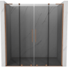 Mexen Velar L Duo portes de douche coulissantes 170 cm, graphite, cuivre brossé - 871-170-003-42-65