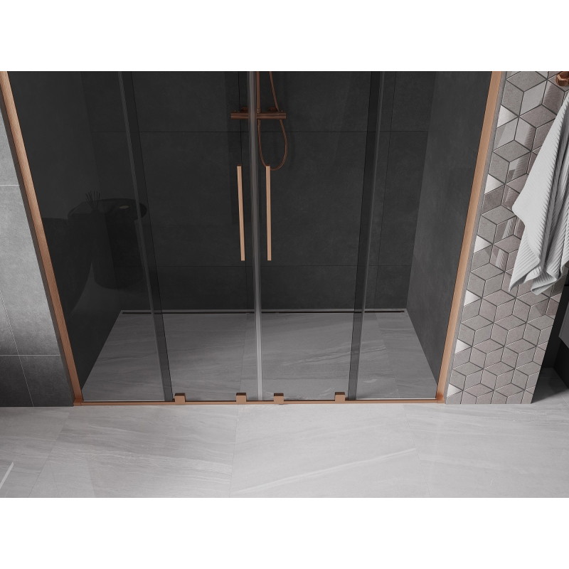 Mexen Velar L Duo dušiuks tiibuks, lükanduks 170 cm, grafiit, harjatud vask - 871-170-003-42-65