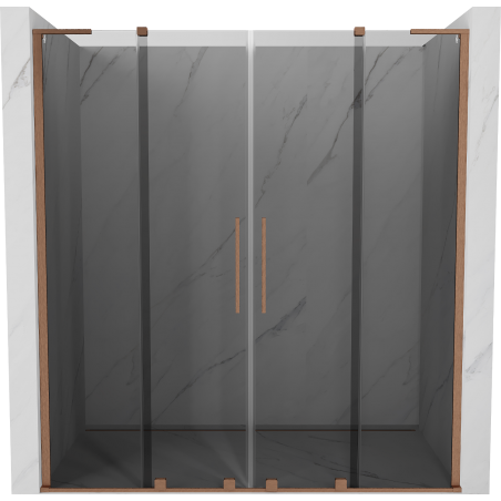 Mexen Velar L Duo klizna tuš vrata 180 cm, grafit, brušeni bakar - 871-180-003-42-65