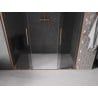 Mexen Velar L Duo sliding shower doors 180 cm, graphite, brushed copper - 871-180-003-42-65