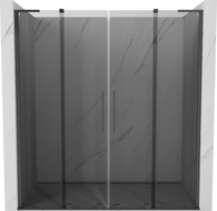 Mexen Velar L Duo schuifdeuren voor douche 170 cm, grafiet, geborsteld gungrey - 871-170-003-42-66