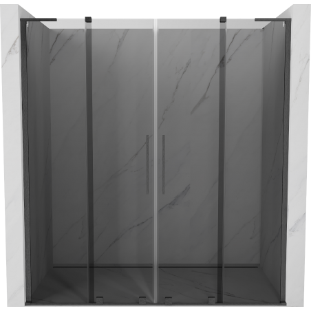 Mexen Velar L Duo porte de douche coulissantes 180 cm, graphite, gris acier brossé - 871-180-003-42-66