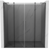 Mexen Velar L Duo sliding shower doors 200 cm, graphite, brushed gun gray - 871-200-003-42-66