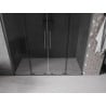 Mexen Velar L Duo sliding shower doors 200 cm, graphite, brushed gun gray - 871-200-003-42-66