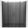 Mexen Velar L Duo sliding shower doors 170 cm, graphite, black - 871-170-003-42-70