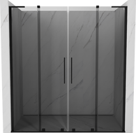 Mexen Velar L Duo schuifdouchedeur 170 cm, grafiet, zwart - 871-170-003-42-70