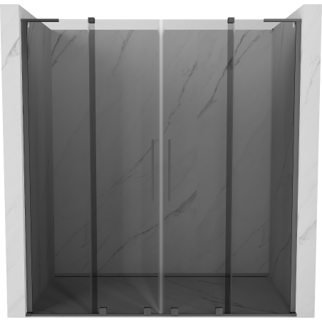 Mexen Velar L Duo klizna vrata za tuš 170 cm, grafit, gun metal - 871-170-003-42-95
