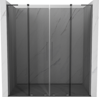 Mexen Velar L Duo Schiebetüren fir Dusch 180 cm, Grafit, Gun Metal - 871-180-003-42-95