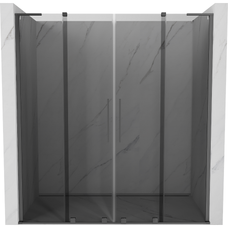 Mexen Velar L Duo drsna vrata za prho 200 cm, grafit, gun metal - 871-200-003-42-95