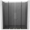 Mexen Velar L Duo sliding shower door 170 cm, graphite, brushed nickel - 871-170-003-42-97