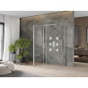 Mexen Omega-3S 3-seinaline dušinurk, liuguks 130 x 90 cm, läbipaistev, kroom - 825-130-090-01-00-3S