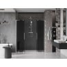 Mexen Velar L Duo portes de douche coulissantes 200 cm, graphite, nickel brossé - 871-200-003-42-97