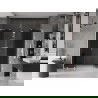 Mexen Velar L Duo Schiebetür Duschabtrennung 180 cm, grafit, gebürsteter Nickel - 871-180-003-42-97