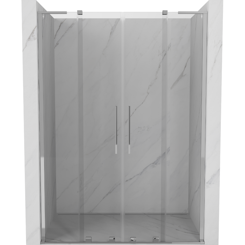 Mexen Velar L Duo portas de duche de correr 150 cm, transparente, cromado - 871-150-003-02-01