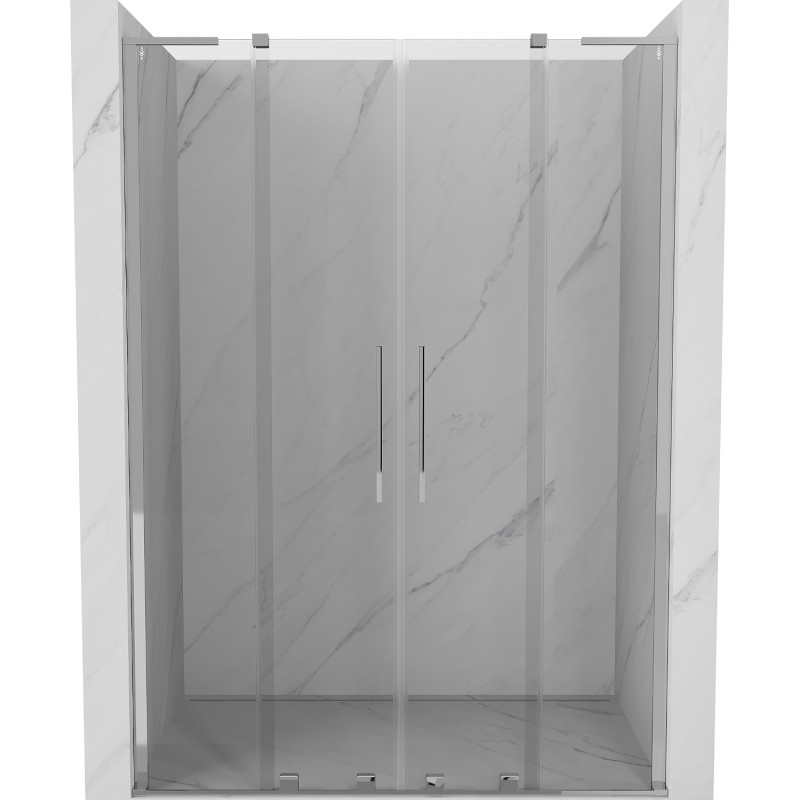 Mexen Velar L Duo drzwi prysznicowe rozsuwane 160 cm, transparent, chrom - 871-160-003-02-01