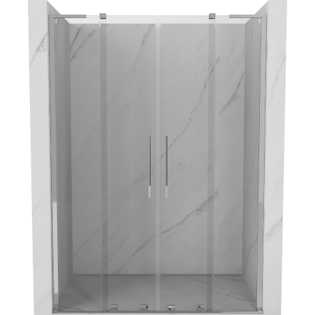 Mexen Velar L Duo dušiuksed liuglevad 160 cm, läbipaistev, kroom - 871-160-003-02-01